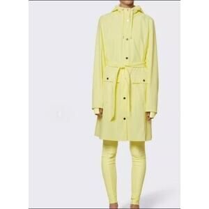 $140 RAINS Curve W Jacket Color Straw Medium NWT